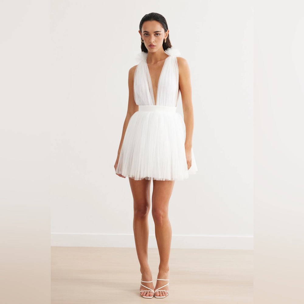 Lexi Elegant White Tulle Dress Brand New with tags